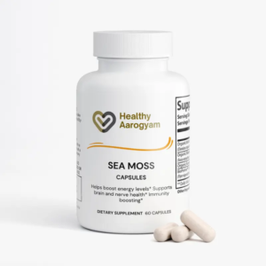 Healthy Aarogyam Sea Moss 60 Capsules - Immune Boosting Supplement with Organic Irish Moss Bladderwrack & Burdock Root for Skin Healing Digestive Support - Healthcare Fitness Dietary Edible